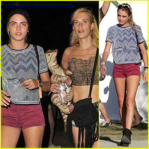 Cara Delevingne Parties at Coachella Sans Girlfriend Michelle Rodriguez!