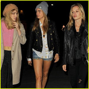 Suki Waterhouse & Cara Delevingne Have Giggly Girls’ Night Out with