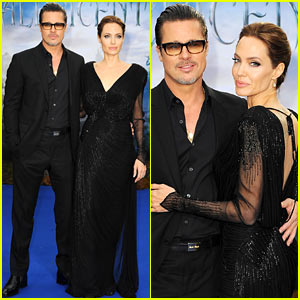 Brad Pitt Holds Angelina Jolie Close at 'Maleficent' Private Reception Gala!
