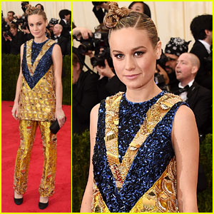 Brie Larson Dazzles in Sparkly Pantsuit at Met Ball 2014