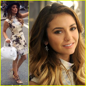 Nina Dobrev is Spring Chic at Air Optix Color Brand Launch!
