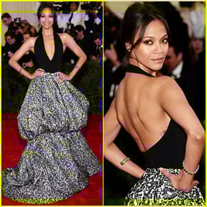Zoe Saldana Keeps it Fierce on Met Ball 2014 Red Carpet