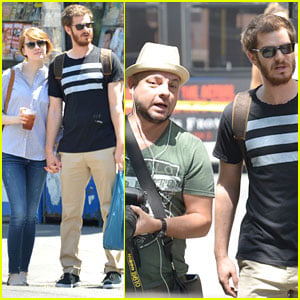 Andrew Garfield Confronts Paparazzi on Stroll with Emma Stone