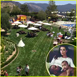Kim Kardashian & Kanye West Throw North a 'Kidchella' Themed First Birthday Party - See the Pics!