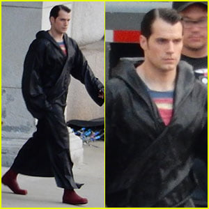 Henry Cavill Hides Superman Costume Under Robe on 'Batman V Superman' Set