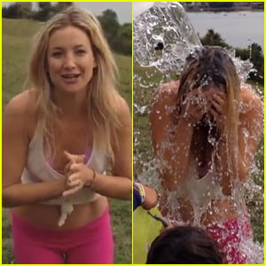 Kate Hudson's Kids Adorably Help Drench Her with Water for the ALS Ice Bucket Challenge - Watch Now!