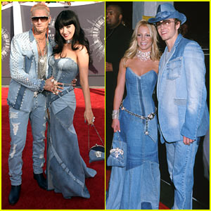 Katy Perry Pays Tribute to Britney Spears' Jean Dress at VMAs 2014