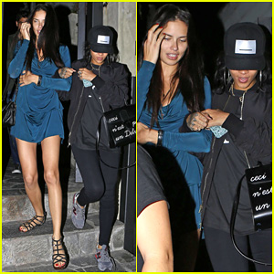 Rihanna Has A Girls Night Out with Adriana Lima at KOI After Final