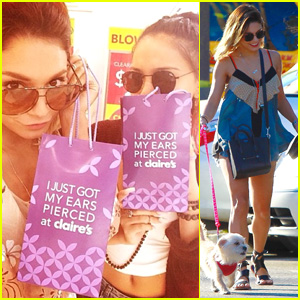 Vanessa Hudgens & Sis Stella Fake Out Fans with Ear Piercings