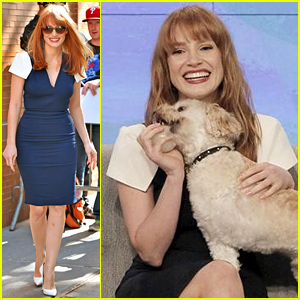 Jessica Chastain's Three-Legged Dog Chaplin Makes His TV Debut on 'The View'