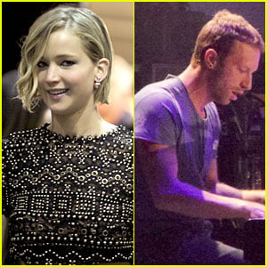 Jennifer Lawrence Joins Chris Martin at Kings of Leon Concert! (Exclusive)