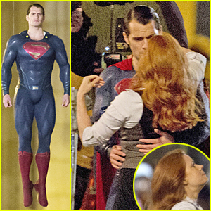 Henry Cavill Hangs in the Air in His Superman Costume in Chicago