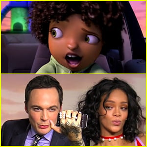 Rihanna Stars in 'Home' Animated Movie Trailer, Teaches Co-Star Jim Parsons  to Take the Perfect Selfie (Video) Rihanna Stars in 'Home' Animated Movie  Trailer, Teaches Co-Star Jim Parsons to Take the Perfect