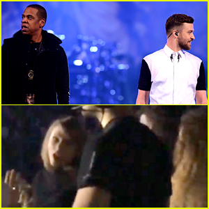 Beyonce & Taylor Swift Watch Justin Timberlake's Concert Together! (Video)
