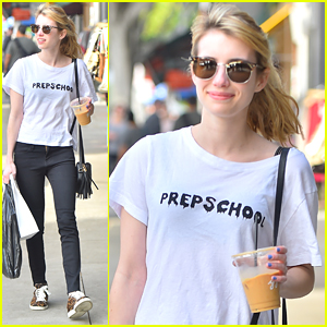 Emma Roberts Kicks Off Golden Globes Weekend in Larchmont Village