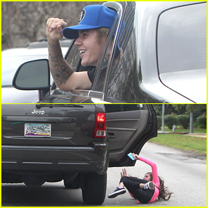 Justin Bieber Fan Falls Out of Car While Chasing the Singer