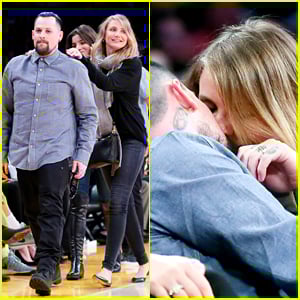 Newlyweds Cameron Diaz & Benji Madden Kiss at Lakers Game | Benji