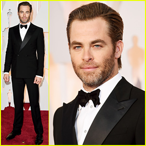 Chris Pine Shows Some Scruff at the Oscars 2015