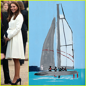 Pregnant Kate Middleton Helps Paint a Mural - See Her Artwork!