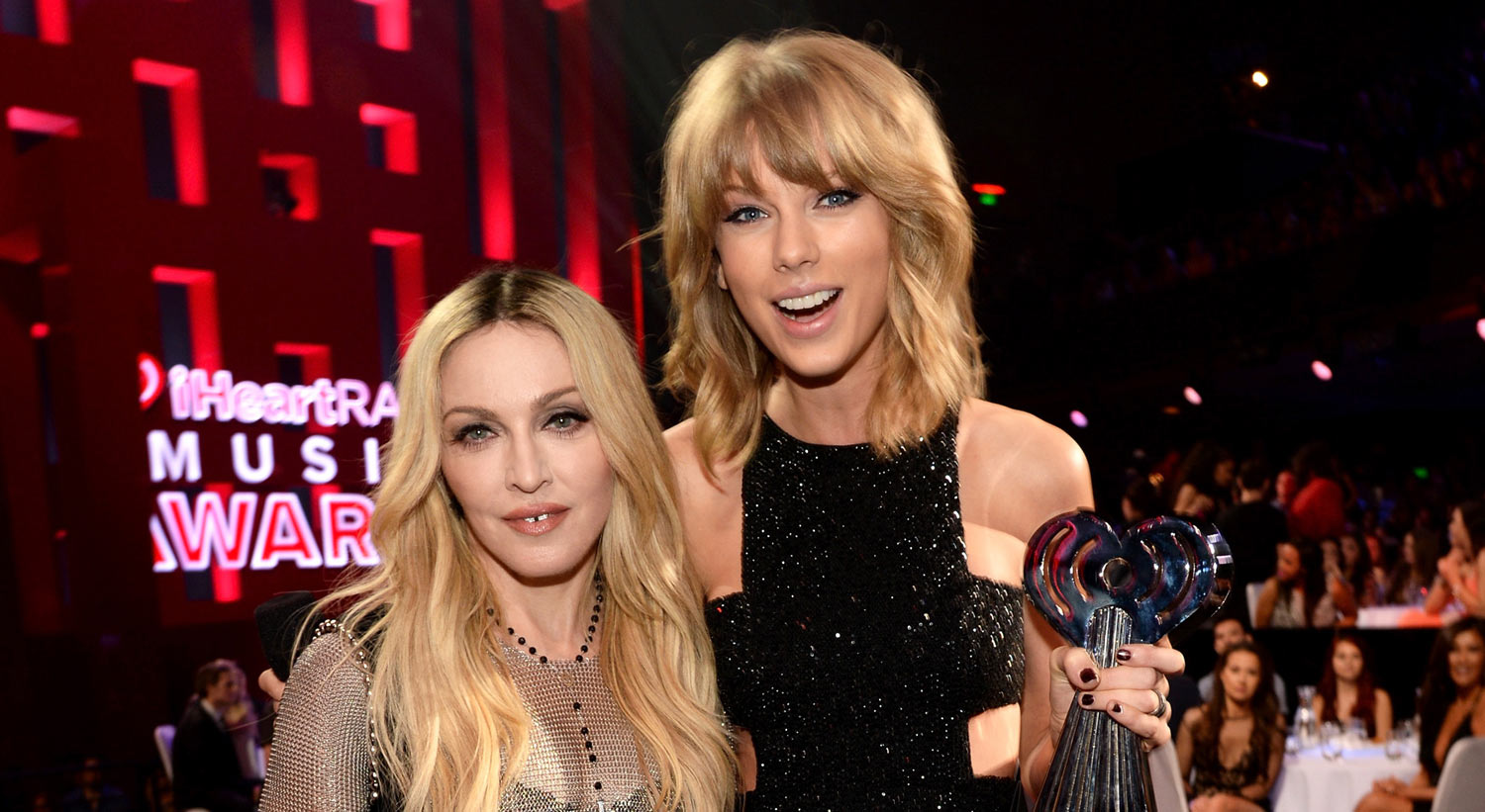 Madonna Presents Award to Taylor Swift at iHeartRadio 2015! 2015