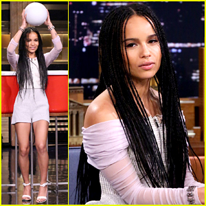 Zoe Kravitz Plays Giant Beer Pong with Jimmy Fallon on 'The Tonight Show' - Watch Here!