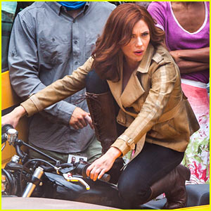 Scarlett Johansson on 'Captain America: Civil War' Set - First Photos!