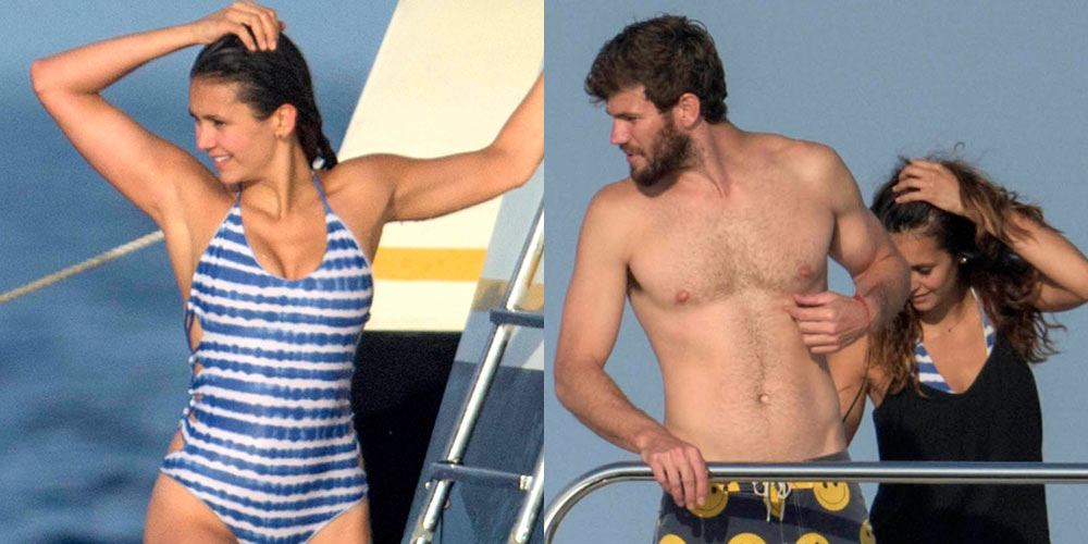 Nina Dobrev Wears a Sexy Swimsuit Alongside Shirtless Boyfriend Austin Stow...