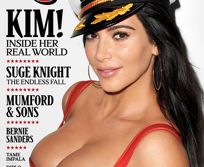 Kim Kardashian bares a ton of cleavage on the cover of Rolling Stone magazi...
