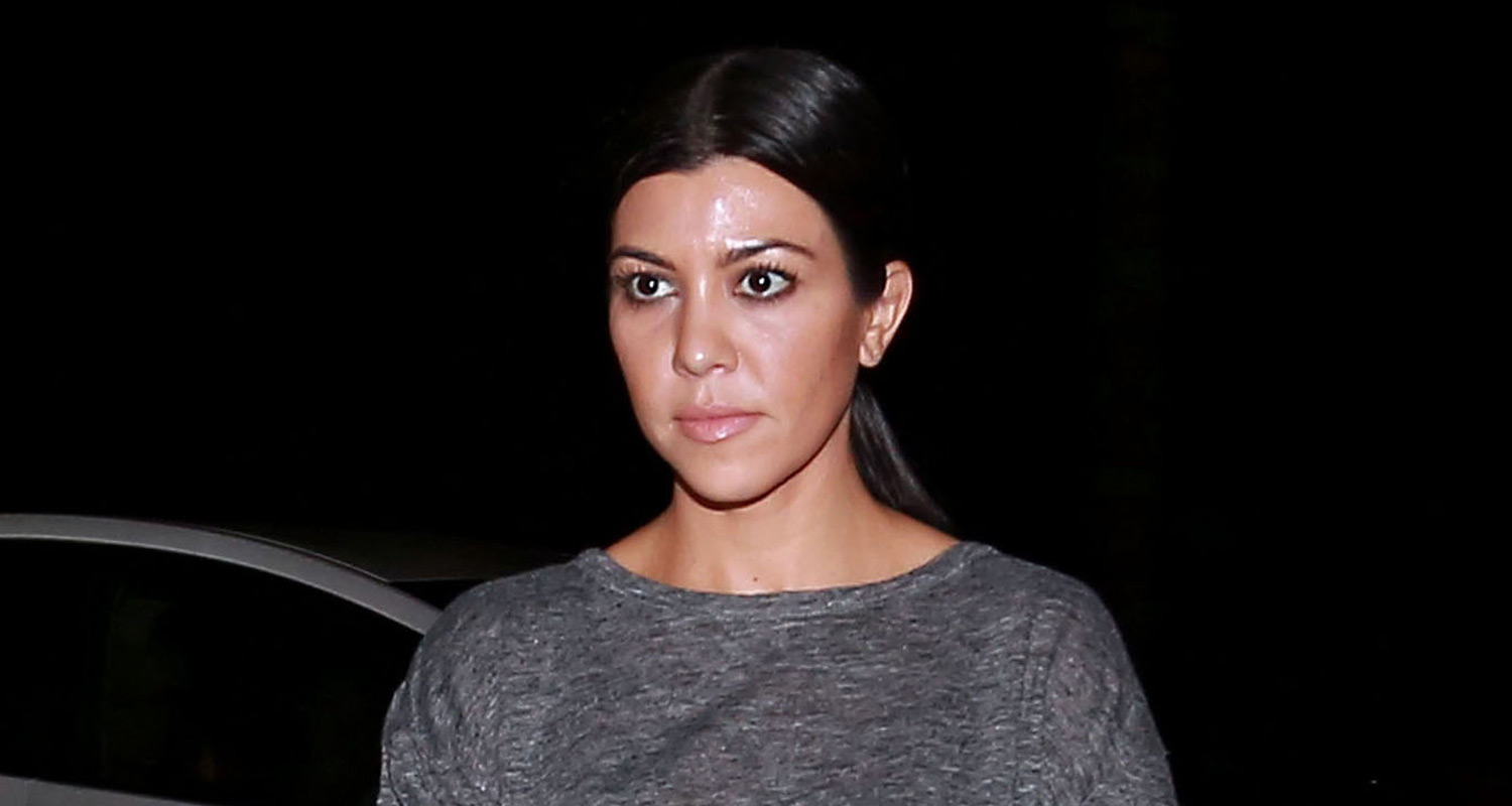 Kourtney Kardashian Goes Gray for Dinner Night Out Kourtney