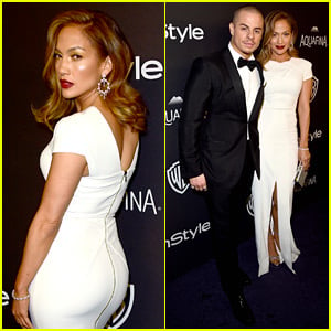 Jennifer Lopez Is White Hot with Casper Smart at Golden Globes 2016 After Party