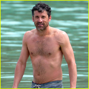 Patrick Dempsey Goes Shirtless at the Beach with Wife Jillian! 