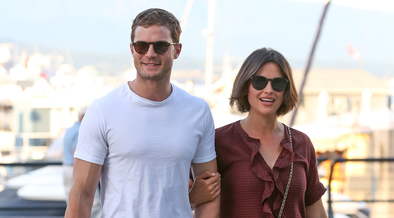 Jamie Dornan and his wife Amelia Warner are a picture perfect pair while st...