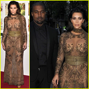 Kim Kardashian & Kanye West Have Date Night at Vogue 100 Gala