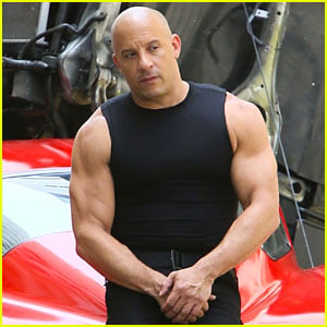Vin Diesel Flexes His Muscles on 'Fast 8' Set!