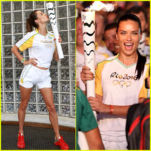 Alessandra Ambrosio & Adriana Lima Carry the Olympic Torch! | 2016 Rio