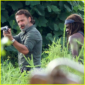 Andrew Lincoln Films Intense 'Walking Dead' Scene with Danai Gurira!