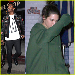 Kendall Jenner Grabs Dinner With A$AP Rocky & Hailey Baldwin