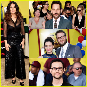 Salma Hayek Seth Rogen Paul Rudd Have Star Studded Sausage Party Premiere Aisha Tyler Chord Overstreet Danny Mcbride David Krumholtz Garcelle Beauvais Glen Powell Joey Fatone Joseph Gordon Levitt Lauren Miller