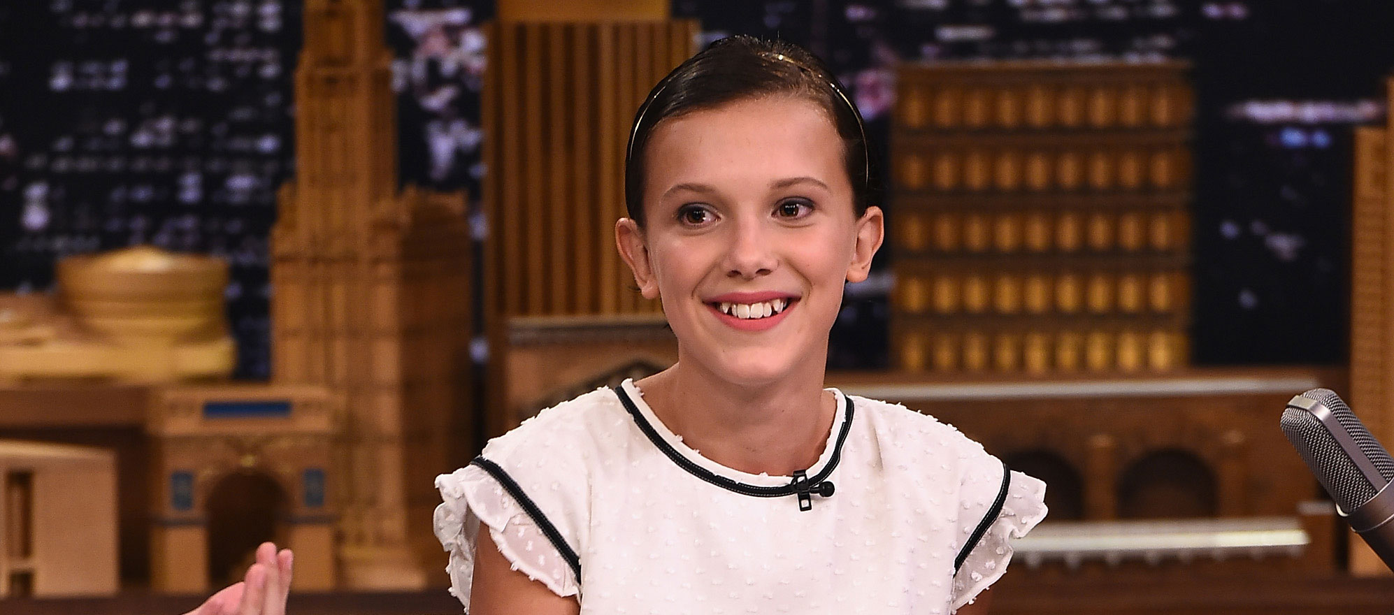 Millie Bobby Brown shows off her rapping skills during an appearance on The...