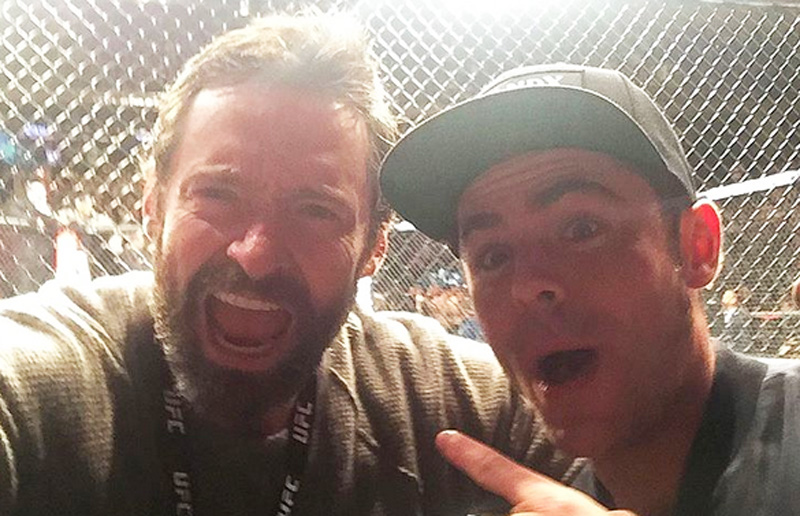Hugh Jackman & Zac Efron Meet Up for UFC 205! Hugh Jackman, Jon
