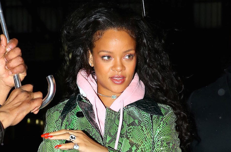 Rihanna Steps Out in Bold Python-Print Jacket in NYC | Rihanna : Just Jared