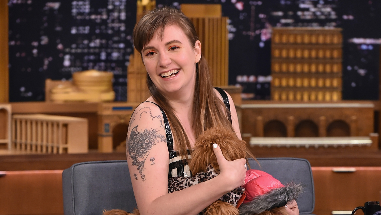Lena Dunham’s Dogs Steal the Show During ‘Fallon’ Interview