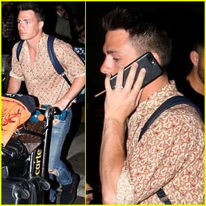 Colton Haynes Flashes Engagement Ring at Airport with Fiance Jeff Leatham