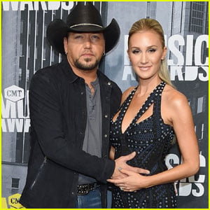 Jason Aldean's Wife Brittany Kerr Debuts Baby Bump on CMT Awards 2017 Carpet