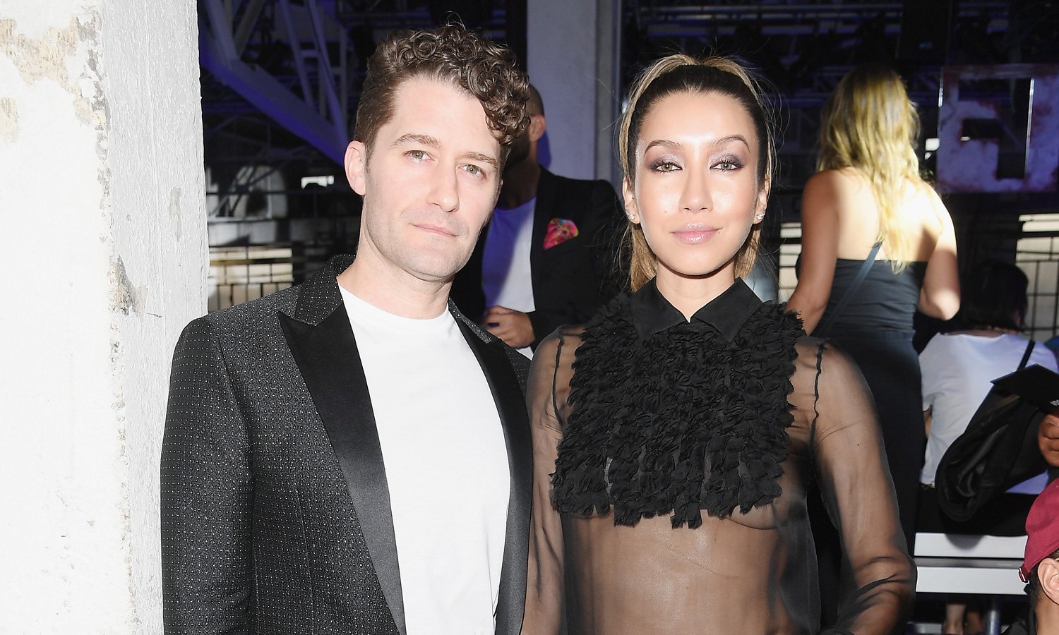 Matthew Morrison & Pregnant Wife Renee Attend Fashion Show Ahead of
