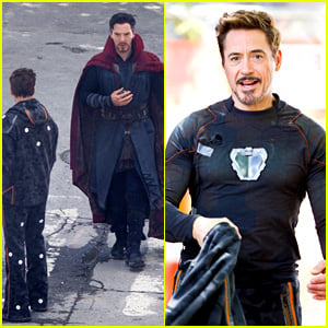 Robert Downey Jr. Films 'Avengers: Infinity War' with Benedict Cumberbatch - New Set Photos!