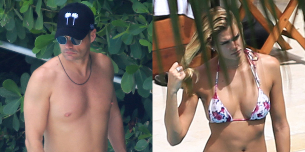 Ryan Seacrest Goes Shirtless with Bikini-Clad Girlfriend Shayna Taylor in M...
