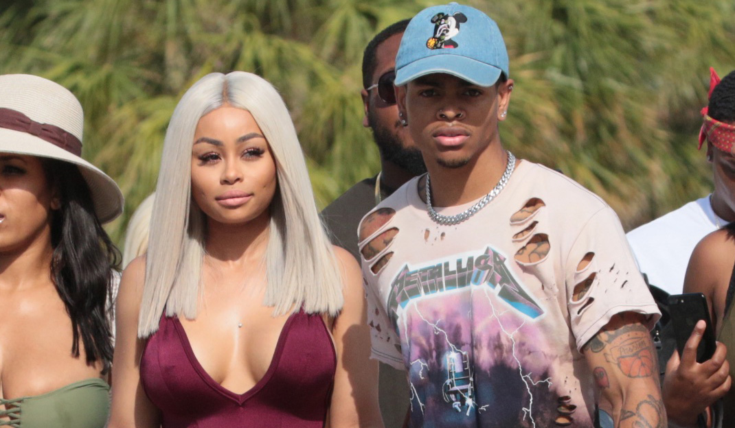 Blac Chyna Shows Off Curves in Miami with Boyfriend Mechie.