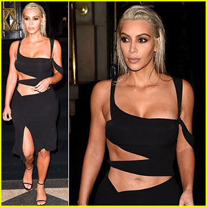 Kim Kardashian Wears Sexy Cut-Out Dress for NYFW Party!