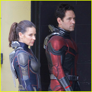 Paul Rudd & Evangeline Lilly Film 'Ant-Man & the Wasp' Together in Costume!